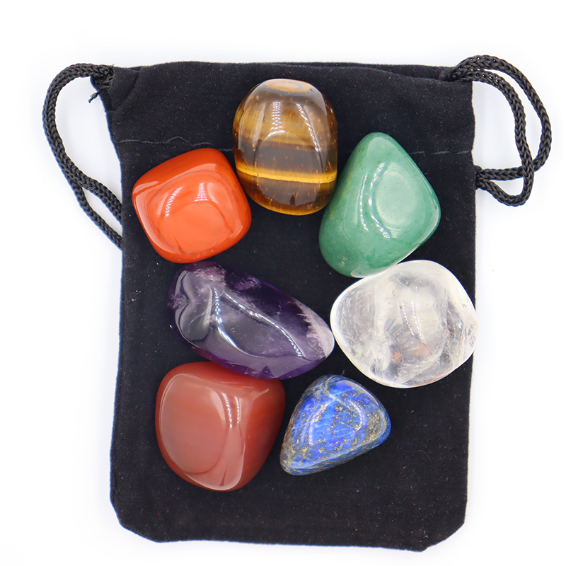 Gemstone Polishing Kit - 7pc/set Natural crystal Yoga Polished Energy
