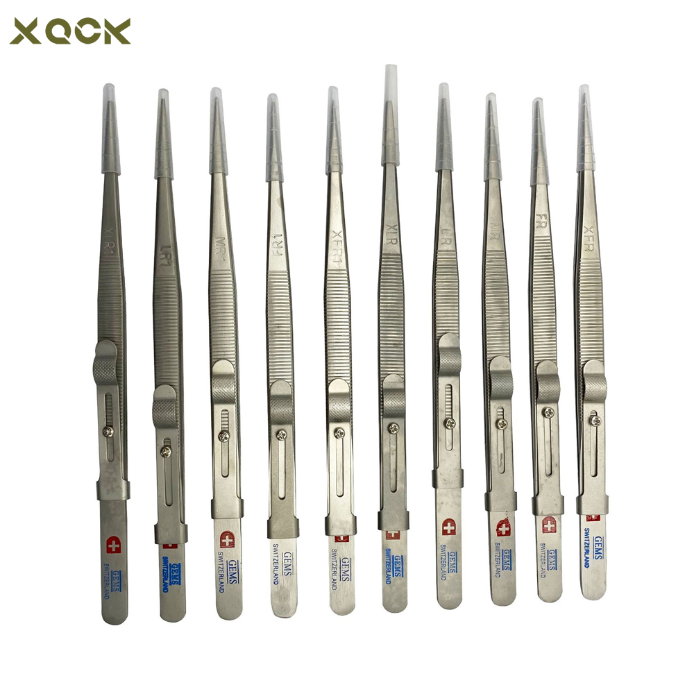 Gemstone Identification Kit - Adjustable Jewelry Tweezers with Buckle Slide