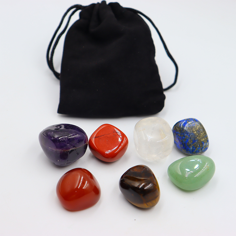 7pc/set Natural crystal Yoga P - Gemstone Polishing Kit 评论和价格