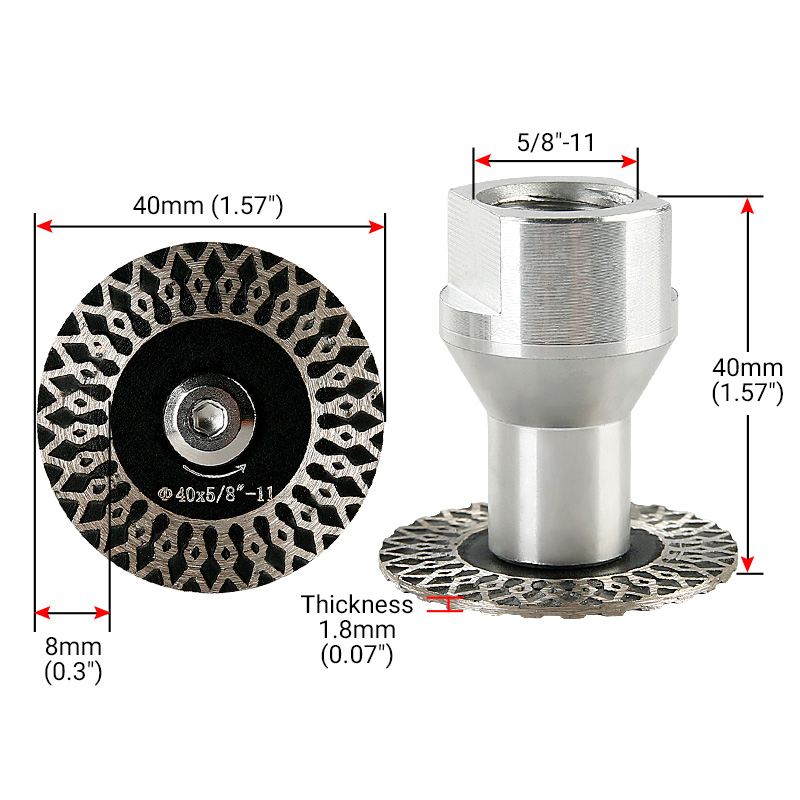 8PCS 40mm Diamond Saw Blade Cu - Diamond Grinding Wheel Lapidary 评论和价格