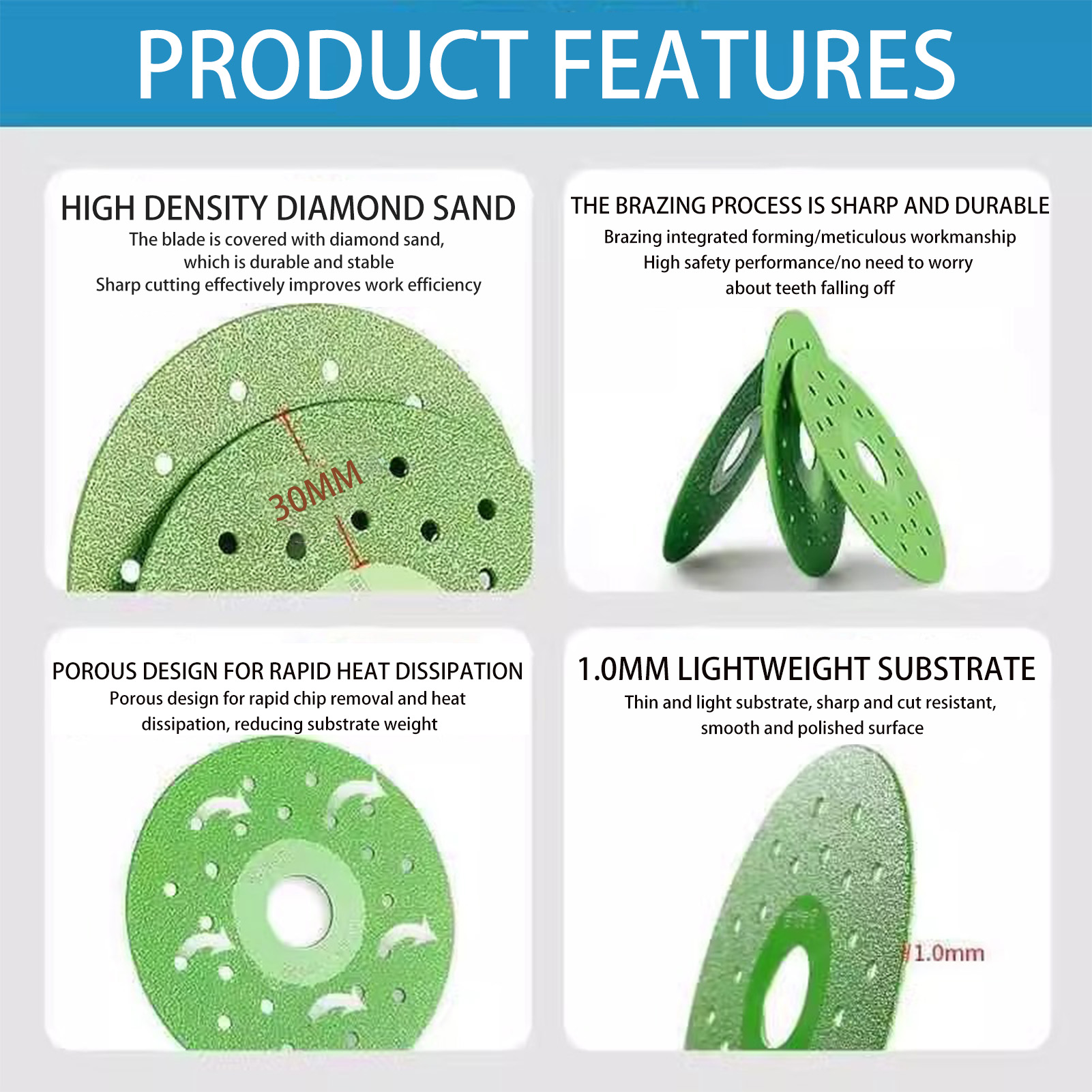 3/5Pc Tile Cutting Disc Super  - Diamond Grinding Wheel Lapidary 评论和价格