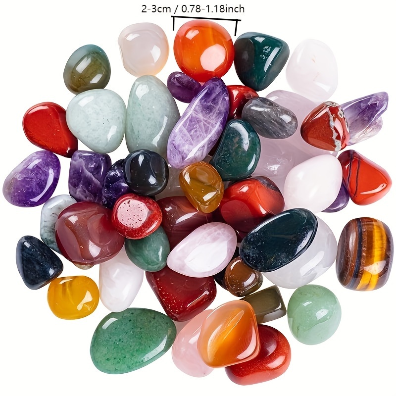 50g/Bag Natural Tumbled Stones - Gemstone Polishing Kit 评论和价格