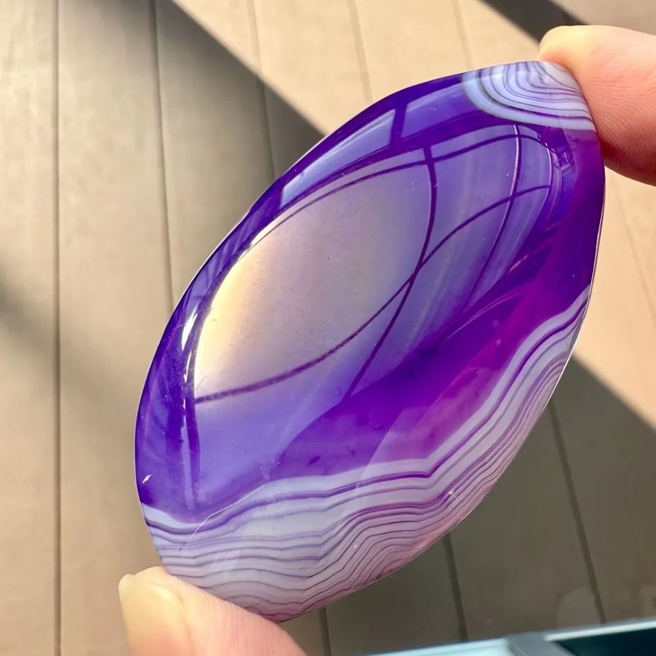 Natural Purple Striped Agate C - Gemstone Polishing Kit 评论和价格