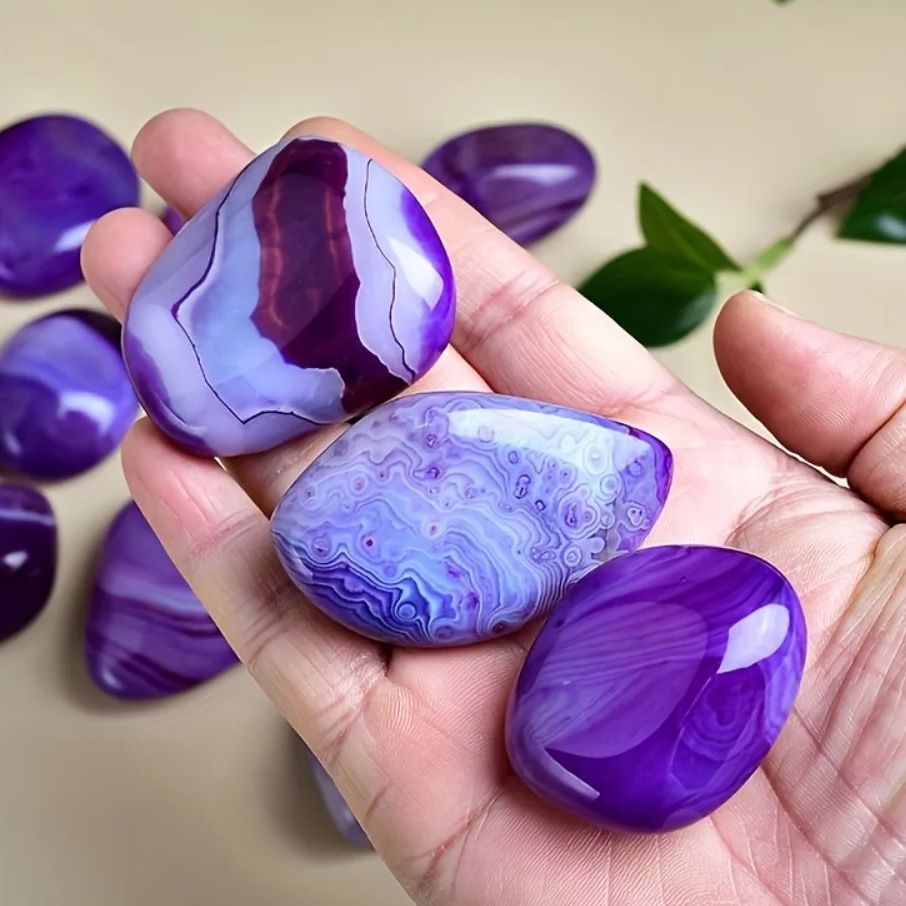 Natural Purple Striped Agate C - Gemstone Polishing Kit 评论和价格