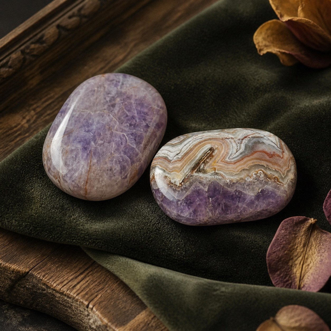 1pc Natural Amethyst Agate Mix - Gemstone Polishing Kit 评论和价格