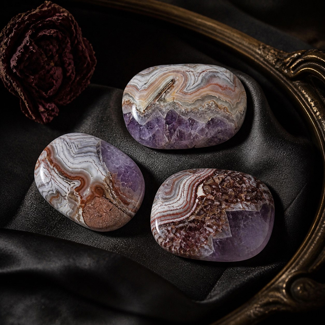 1pc Natural Amethyst Agate Mix - Gemstone Polishing Kit 评论和价格