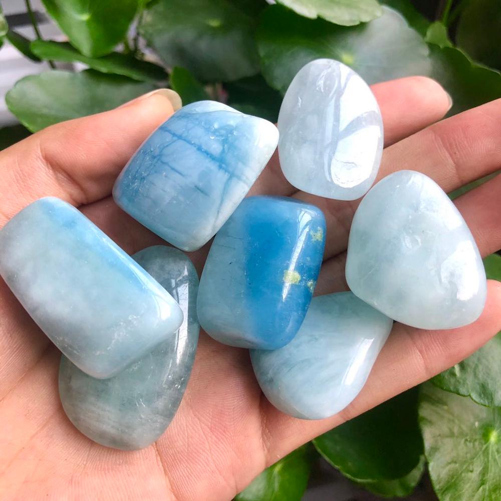100gBeautiful Natural Aquamari - Gemstone Polishing Kit 评论和价格