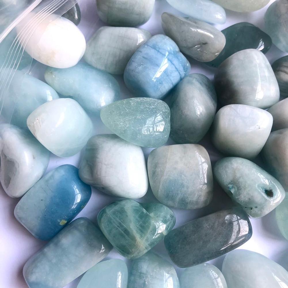 100gBeautiful Natural Aquamari - Gemstone Polishing Kit 评论和价格