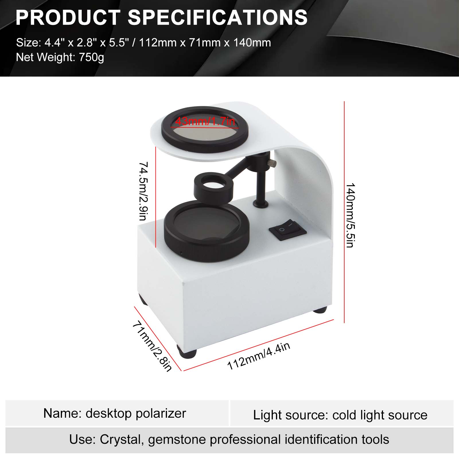Desktop Polariscope for Gemsto - Gemstone Identification Kit 评论和价格