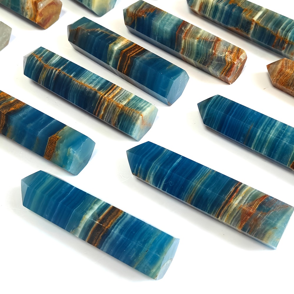 1pc Blue Onyx Lemurian Calcite - Gemstone Polishing Kit 评论和价格