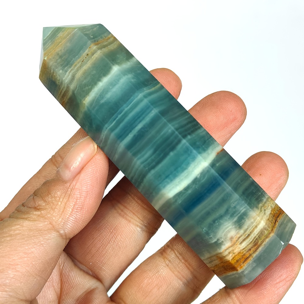 1pc Blue Onyx Lemurian Calcite - Gemstone Polishing Kit 评论和价格