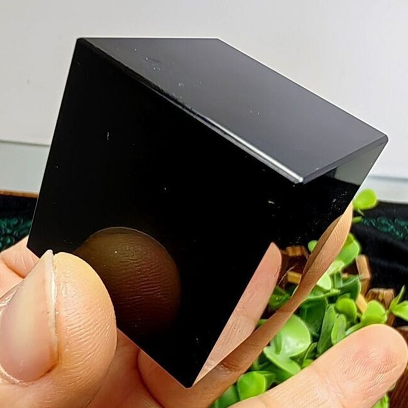 1pc Natural Black Obsidian Qua - Gemstone Polishing Kit 评论和价格