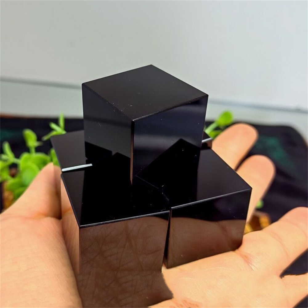 1pc Natural Black Obsidian Qua - Gemstone Polishing Kit 评论和价格